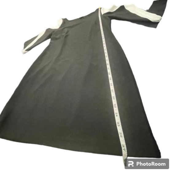 Boston Proper Travel Collection Color Block Flare Sleeves Career Midi Dr… - Picture 7 of 15